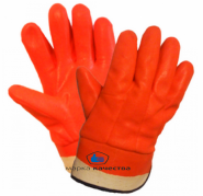 Перчатки морозостойкие крага, твердая манжета -40 - Производство и оптовая продажа хлопчатобумажных перчаток с ПВХ-покрытием, Екатеринбург