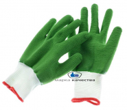 Перчатки с ребристым латексным покрытием Грейфер (полный облив) на нейлоне  - Производство и оптовая продажа хлопчатобумажных перчаток с ПВХ-покрытием, Екатеринбург