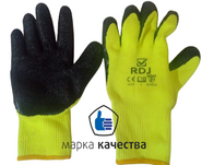 ЗП-0051 Перчатка салатовая зимняя с рефленым латексом с начесом внутри, упк.12/480пар - Производство и оптовая продажа хлопчатобумажных перчаток с ПВХ-покрытием, Екатеринбург