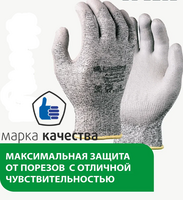 СП-0069Перчатки антипорезные с полиуретановым покрытием в инд.упк. 12/72/216 - Производство и оптовая продажа хлопчатобумажных перчаток с ПВХ-покрытием, Екатеринбург